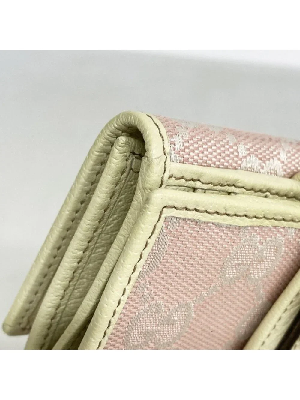 ★SOLD★ Gucci Wallet GG Canvas Abbey Pink Champagne Gold - Picture 6 of 8